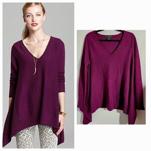 C by Bloomingdale's Women's Plum 100% Cashmere  Sweater Size Medium